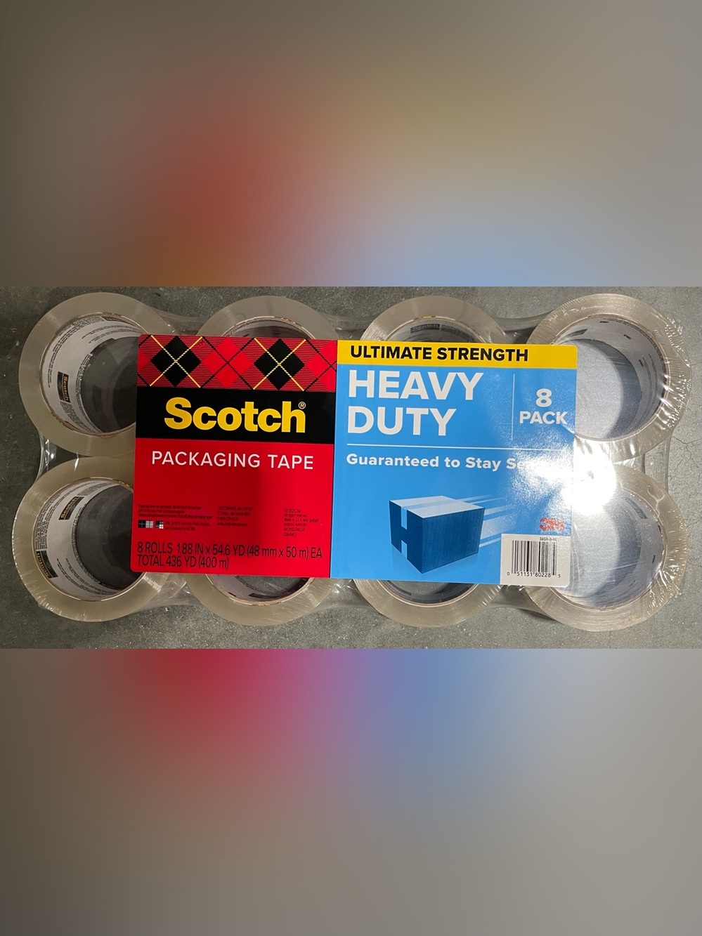 Scotch Heavy Duty Clear Packing Tape - 8 Pack (Clear)